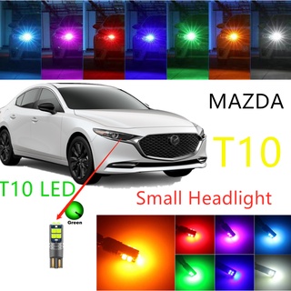 【MAZDA】ไฟหน้า Led 10 ดวง T10 W5W สีแดง สีขาว สีส้ม สําหรับติดป้ายทะเบียนรถยนต์ MAZDA 3 6 CX5 1 ชิ้น