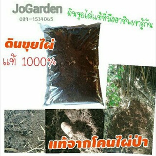 ดินขุยไผ่แท้ ถุงละ 1 กิโลกรัม เป็นดินจากโคนไผ่แท้ 100%