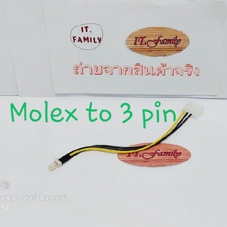 หัวแปลง POWER ( Molex ) เป็นแบบหัวเสียบ 3 PIN ตัวผู้ ยาว 20 เซนติเมตร (ออกใบกำกับภาษีได้)