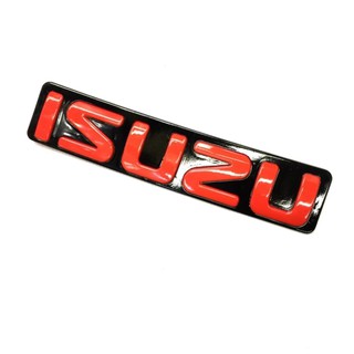 Isuzu Logo ISUZU โลโก้รถยนต์ (สีดำแดง)#1231