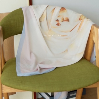 Vintage Rose Scarf - ผ้าพันคอลายกุหลาบและม้าวินเทจ (มี 6 สี)