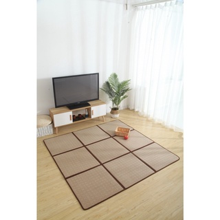 GhouseOnline COZY เสื่อพับหวาย Tatami ขนาด 180x180ซม. สีน้ำตาล