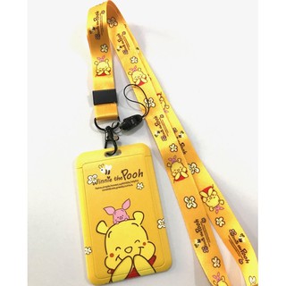 POOH  ที่ใส่บัตร ซองใส่บัตร ที่ใส่บัตร พร้อมสายคล้องคอ(2cm) ลาย POOH YL   สำหรับบัตร 5.5x8.5cm (body 7x11cm) สวยงาม PMYL