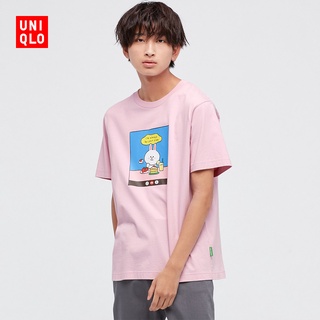 Uniqlo เสื้อยืดลําลอง แขนสั้น พิมพ์ลาย LINE FRIENDS สําหรับผู้ชาย ผู้หญิง S-5XL