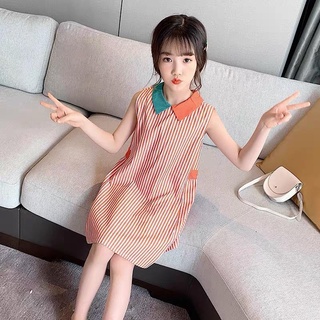🌟Dresses🌟เดรสเด็กผู้หญิง 2021 ใหม่ เดรสเกาหลี ลายทาง แนวมหาลัย เท่ บิ๊กบอย เดรสเจ้าหญิง