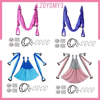 [lzdyqmy3] Aerial Yoga Hammock with Carabiner Tool Fitness for Pilates Adult Gymnastics Exercise