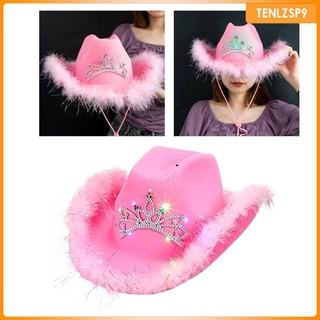 Adult Girls Felt Pink Cowboy Cowgirl Hat Party Dress up, one size