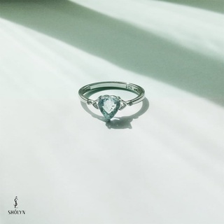 แหวนหัวใจอความารีน พลอยแท้ เงินแท้ Ring of Eternal Love