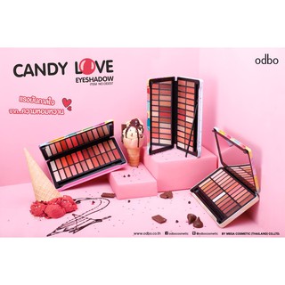 🌟 พาเลทอายแชโดว์ 24 เฉดสี สุดคัลเลอร์ฟูล  โอดีบีโอ ODBO CANDY LOVE EYESHADOW 24 COLORS OD237