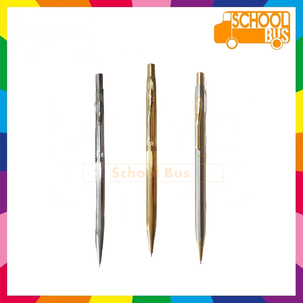 ดินสอกด Gros กรอส แบบกด ทรงครอส Cross Mechanical Pencil ดินสอกดโลหะ