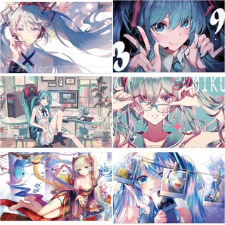 สติ๊กเกอร์โปสเตอร์ Anime Hatsune Miku Pvc มีกาวในตัวสําหรับติดตกแต่งบ้าน