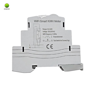 Tuya เครื่องวัดพลังงานอัจฉริยะ WiFi เฟสเดียว 100A Din Rail ATMS1603