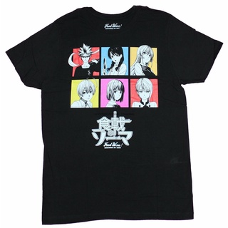 tshirtเสื้อยืดคอกลมฤดูร้อนเสื้อยืด คอกลม พิมพ์ลายตัวอักษร Food Wars 6 Kanji สีพาสเทลSto4XL