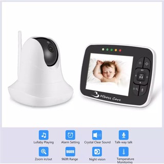 พร้อมส่ง SM935 355 องศาหมุน REMOTE 3.5" Digital LCD กล้อง HD  Night Vision Baby Monitor กล้อง Video Baby Monitor