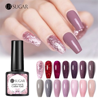 Ur SUGAR ยาทาเล็บเจล กลิตเตอร์ เลื่อม 7.5 มล. 62 สี