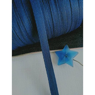 เชือก เชือกแบน เทปก้างปลา สายก้างปลา สีน้ำเงิน Blue Ranger ขนาด 1 ซม. ราคา 1 หลา 4 บาท