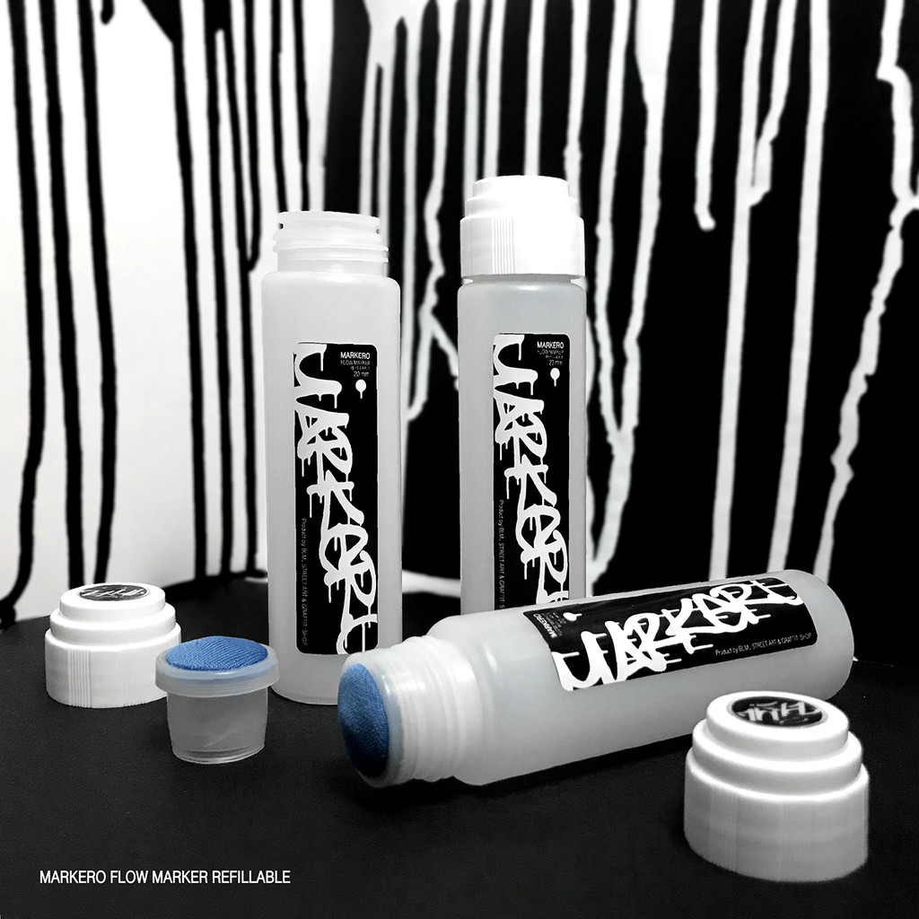 มาร์คเกอร์กราฟฟิตี้ MARKERO FLOW 20mm รุ่นบีบเยิ้ม สำหรับเขียน Graffiti Tag, Doodle Art, Hand Style
