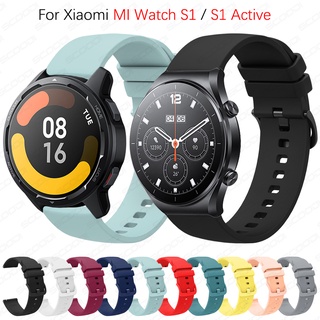 สายนาฬิกาข้อมือซิลิโคน แบบเปลี่ยน สําหรับ Xiaomi MI Watch S1 Active MI Watch Color sport 2