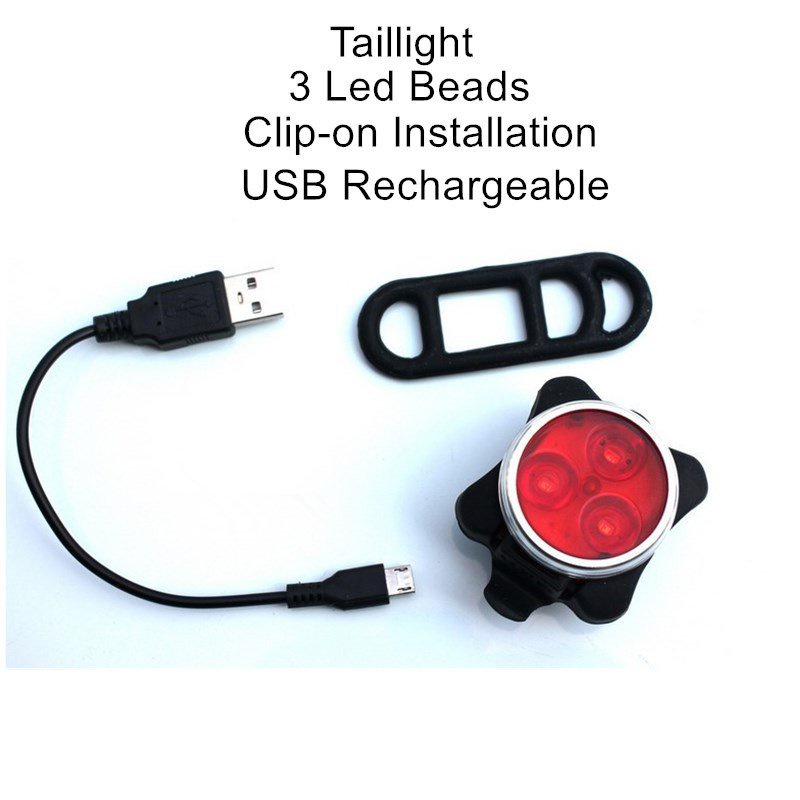 Bike Light Set USB Rechargeable Super Bright Bicycle Light Bike Lights