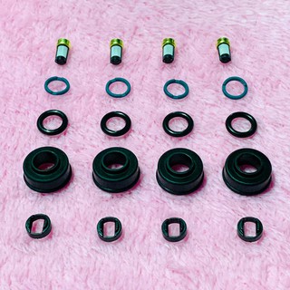 ชุดซ่อมหัวฉีดโตโยต้า 2zr (ยางรองดำ / หมวกปลายหัวฉีด 1zr 2zr 3zr 2ar 1kr / กรอง Micro Filter) - 1ชุด / 20 ชิ้น -