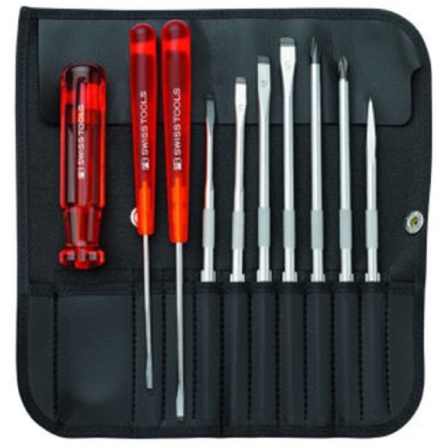 PB SWISS TOOLS รุ่น PB 215L ชุดไขควง พร้อมซองหนัง 10 ตัว