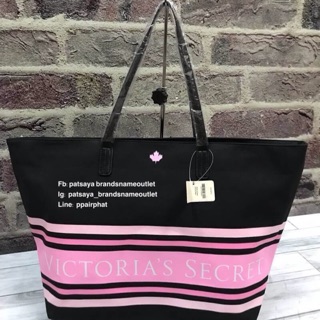 VICTORIAS  SECRET CANVAS LARGE TOTE BAG แท้💯outlet กระเป๋าถือทรงtote ใบใหญ่ น้ำหนักเบา วัสดุผ้าcanvas