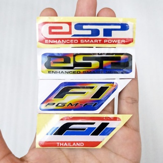 สติกเกอร์ตราสัญลักษณ์ FI+ESP STICKER ESP+STICKER FI EMBLEM ESP FI twotone และ Thailand