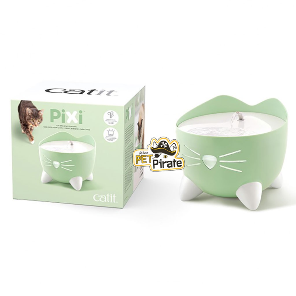 Catit PiXi น้ำพุสำหรับแมว รุ่นสีพาสเทล กระตุ้นให้แมวอยากกินน้ำมากขึ้น เพื่อสุขภาพที่ดีของแมว บรรจุน้ำ 2.5 ลิตร