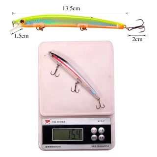 Umpan Mancing Sinking Minnow เหยื่อปลา Buzz เหยื่อพลาสติกตกปลา CrankBit อุปกรณ์ตกปลา 1PCS 15.4g/13.5 ซม. SwimBit Lure เหยื่อ