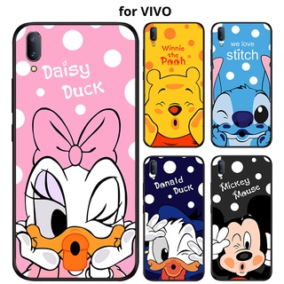 เคส VIVO V29 V23 V23E V21 V21E T1 V2021 V2040 V2025 V20 SE V2020 V2022 V2023 Y73 2021 V2250 5G V19 PRO โทรศัพท์มือถือ ลายการ์ตูนมิกกี้ มินนี่ โดนัลด์ดั๊ก สําหรับ