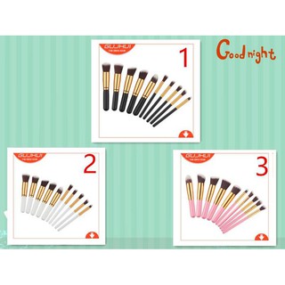 Promo ANGEL C ชุดแปรงแต่งหน้า 10 ชิ้น สีแดง