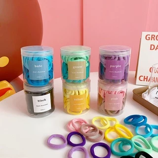 ยางรัดผมผู้หญิง ไร้รอยต่อ ยางมัดผมสีพื้น นุ่ม ยืดหยุ่นดี ไม่ดึงรั้งเส้นผม