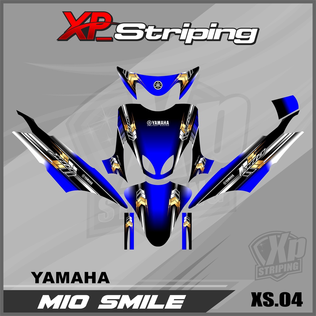 Mio Smile Full Body Decal - สติ๊กเกอร์รูปลอก Yamaha Mio Smile XP 04