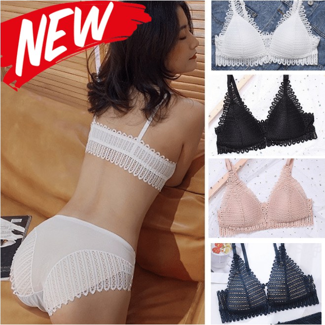 SALE ชุดชั้นในผู้หญิง  สาววัยรุ่น BRA SET เสื้อใน ยกทรง ชุดชั้นในสตรี ใส่สบาย ลายสีพื้น cotton Bra ส