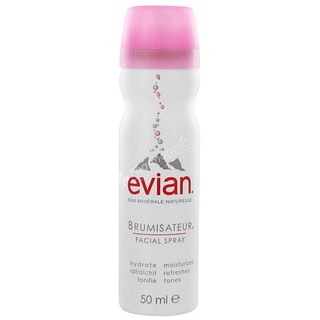 Evian Brumisateur Facial Spray 50ml. สเปรย์น้ำแร่เอเวียง คืนความสดชื่น ให้ความรู้สึกผ่อนคลาย