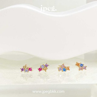 little star earring (Brass+14K)