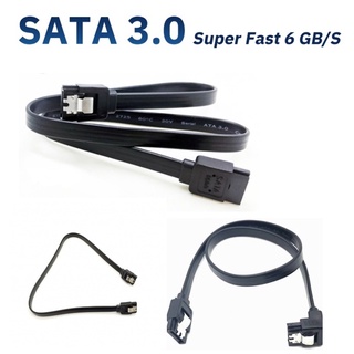 Sata Cable 3.0 ( 6Gbs ) สายสาต้า 3.0 สีดำ สาย SATA 3.0 สายต่อพวง SSD HDD ความเร็วสูง สายถ่ายโอนข้อมูลเร็ว รับประกัน 1 ปี