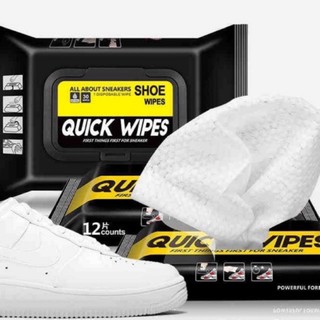 ผ้าเช็ดทำความสะอาดรองเท้า ไม่ต้องซักรองเท้า Quick wipes Sneaker wipes ทิชชู่เปียก