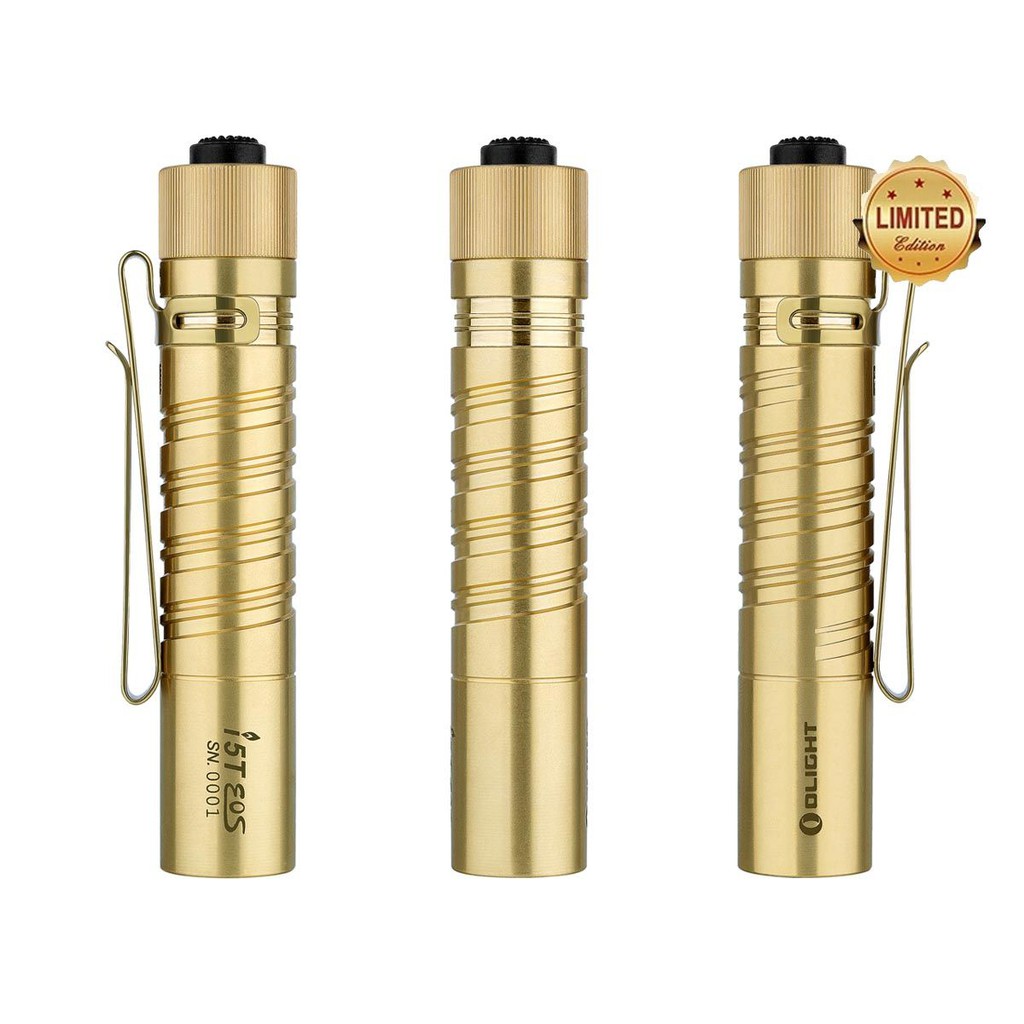 ไฟฉาย Olight i5T EOS Brass  300 ลูเมนไฟฉาย LED AA จำนวน ผลิตจำนวนจำกัด รุ่นทองเหลือง