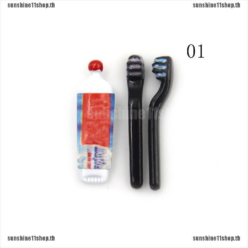 【SHINE11SHOP】3pcs 1:12 DollHouse Miniature Bathroom Toothpaste ...
