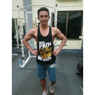 เสื้อกล้าม No Pain No Gain (สีดำ)