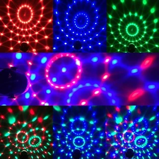 3D ไฟปาร์ตี้ ไฟพาร์ ไฟดิสโก้ ไฟเทค ตามจังหวะเพลง LED Party Light Colorful Disco Stage Lighting แสงบรรยากาศคริสต์มาส