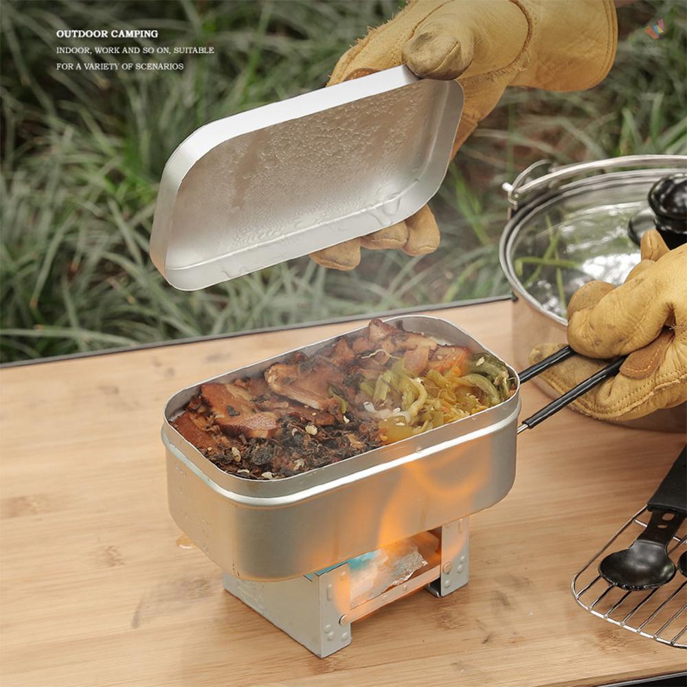 WinnerYou Lunch Box Mini Cutting Board Combo Set with Mini Folding Stove Steaming Rack Folding