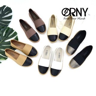 OY88 ORNY(ออร์นี่)® x Espadrilles รองเท้าผ้าใบ พื้นยางไม่ลื่น เอสปาดริล ส้นแบน