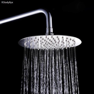 【Ready Stock】 4-10" Large Round Square Shower Head Overhead Rainfall Chrome Stainless Steel Shower Head