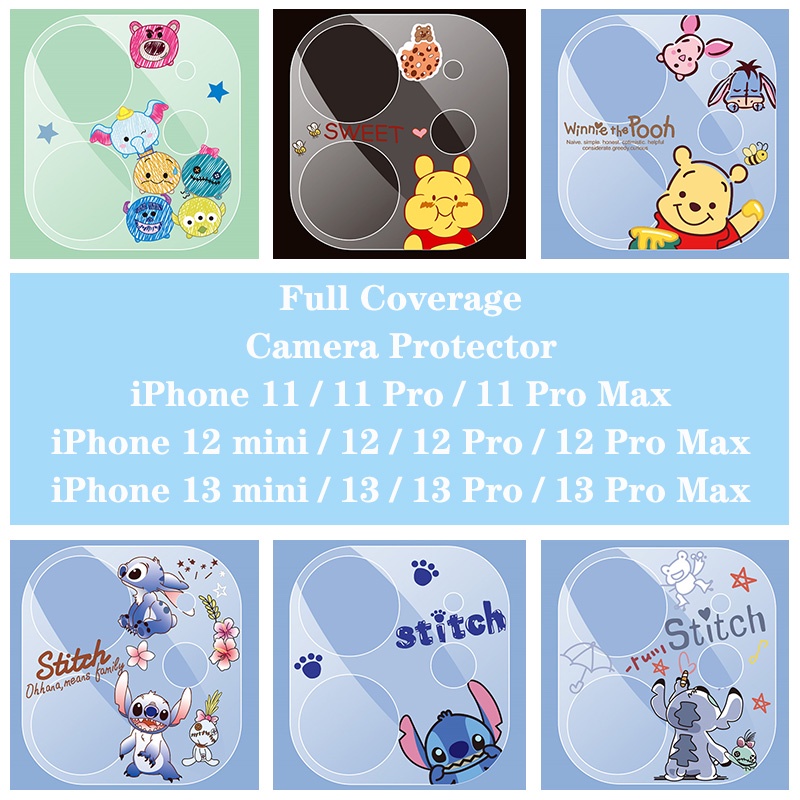 IPhone 14 Pro Max Full Coverage Camera Protector Disneyland Stitch iPhone 14 Pro ตัวป้องกันเลนส์กล้องคริสตัลใส Winnie the Pooh iPhone 14 สติ๊กเกอร์เลนส์กล้อง