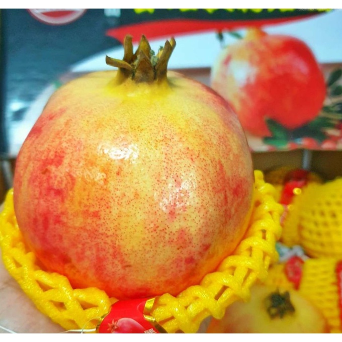 top-1ทับทิมพันธุ์ TUNISIA (1ลูก) (CHN) ~ลดพิเศษ~ Premium Pomegranate เม็ดแดงใส ผลไม้สดทับทิม  ผลไม้ต