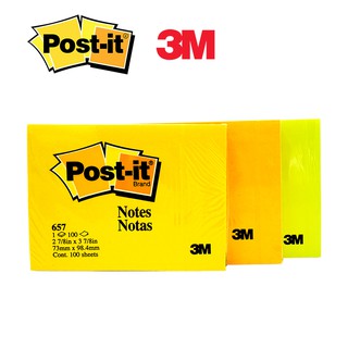 Post-IT 3M กระดาษโน้ตมีกาวในตัว ขนาด 3x4นิ้ว   657