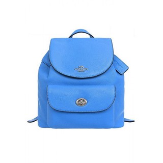 COACH MINI BILLIE BACKPACK IN PEBBLE LEATHER (AZURE)