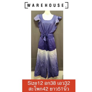 WAREHOUSE UK ชุดจั๊มสูท ไล่สีม่วงสวย แบรนด์นำเข้า